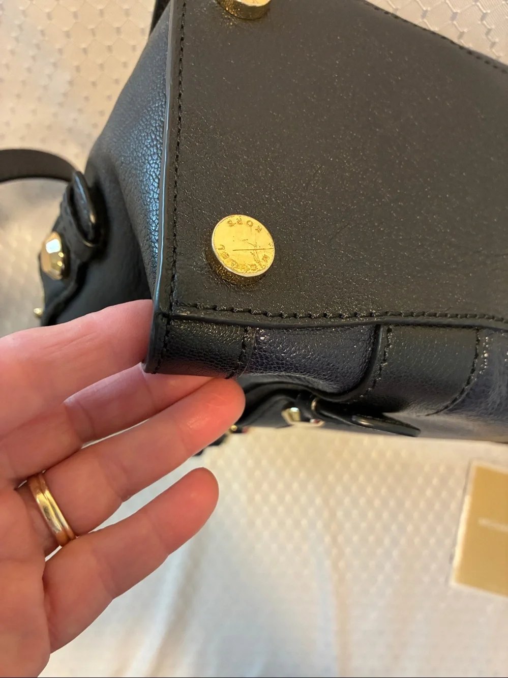 Michael Kors Collins Studded Medium Luxe Satchel Like New!!
